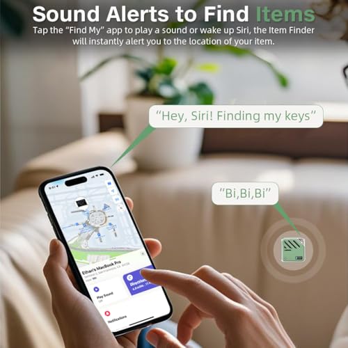 Verilux® Air for iOS Item Finder with Loop Hole Smart Bluetooth Tracker Compatible with Find My App Key GPS Tracking Device for Kids Safety Magnetic Green 3PCS Verilux® Air for iOS Item Finder with Loop Hole Smart Bluetooth Tracker Compatible with Find My App Key GPS Tracking Device for Kids Safety Magnetic Green 3PCS